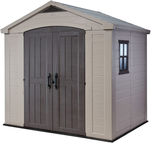 Keter Factor Harz-Gartenhaus 265,5 x 243 x 182 cm 8 x 6 Beige online