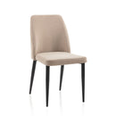 Set 2 Sedie 46x52x87 cm in Microfibra Sabbia