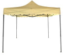 Gazebo da Giardino Pieghevole 3x3m in Acciaio e Tessuto Oxford Beige