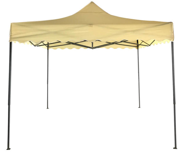 Faltbarer Gartenpavillon 3 x 3 m aus Stahl und beigem Oxford-Stoff acquista