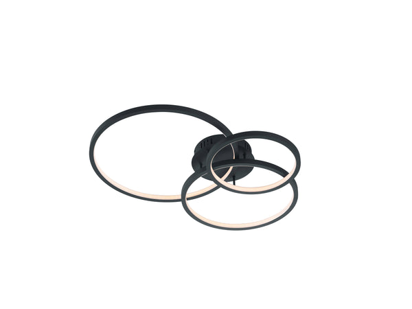 sconto Anthrazitfarbene LED-Innenpendelleuchte aus Metall