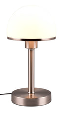 Lampada da Tavolo da Interno Attacco E27 in Metallo Nichel Satinato 