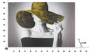 Stampa su Tela con Applicazioni Hat 120x3,8x80 cm in Legno e canvas