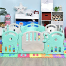 Box Recinto Attività per Bambini 162x122x63 cm  Grigio e Azzurro
