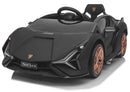 Macchina Elettrica per Bambini 12V con Licenza Lamborghini Sian FKP 37 Nera Metallizata