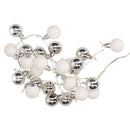 Luce filo sfera bianco 48 led bianco caldo alimentazione fissa cm Ø4x120