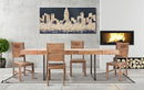 Tavolo da Pranzo Mumbai Allungabile cm 160-240x90x77 cm in Legno e Ferro 