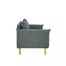 Divano 2 Posti Florin 130x84x51 h cm in Tessuto Grigio scuro