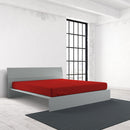 Lenzuolo Sotto con Angoli ed Elastico Tinta Unita Rosso