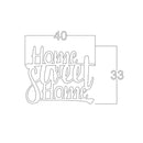 Scritta decorativa 40x33 cm home sweet home nero