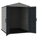 Casetta da Giardino Porta Attrezzi 161x250x210 cm in PVC Grigio/Grigio Scuro