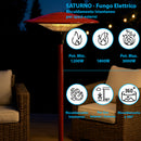 Stufa Elettrica Fungo Riscaldante Infrarossi Saturno Esterno-Interno Regolabile Bordeaux