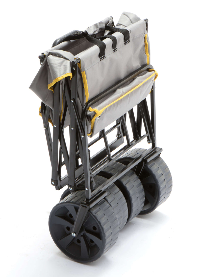 Carrello da Giardinaggio Pieghevole 92x55.5x62 in Acciaio con Manico Estensibile Taddei Garden Plus Grigio