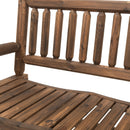 Panchina da Giardino a Dondolo 2 Posti 112x67x93 cm in Legno di Abete  Rustico
