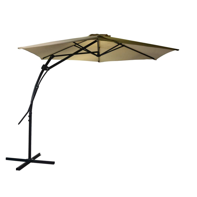 Ombrellone da Giardino Decentrato Ø3xh2,44 m in Acciaio Halloc Antracite