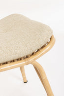 Poltrona con Poggiapiedi da Giardino A 76x84x102.5 cm in Alluminio Maela Natural