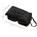 Base per Ombrellone 50x25x18 cm a Sacco Riempibile con 50 kg di Sabbia in Plastica e Tessuto Oxford Nero  