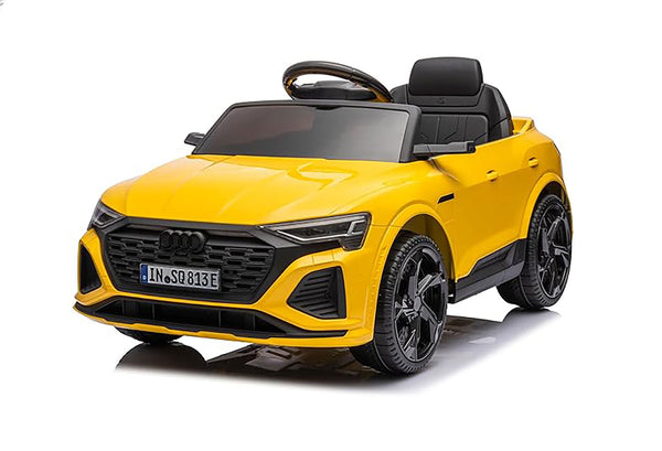 Macchina Elettrica per Bambini 12V Licenza Ufficiale Audi SQ8 E-Tron con Telecomando e Sedile Pelle Giallo sconto