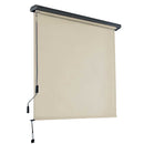 Tenda da Sole Avvolgibile Manuale 140x250 cm in Alluminio e Poliestere Charleston Bianco
