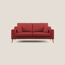 Divano 2 Posti 166x95x91 cm in Tessuto Rosso