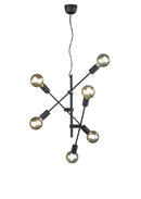 Lampada a Sospensione da Interno  E27 in Metallo Nero