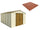 Bodenbelag für Garden Box 325 x 398 x 233 cm in Terracotta Plastic