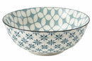 Insalatiera Doppio Decoro in Gres Ø23 cm Villa d'Este Home Tivoli Double Blue