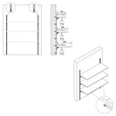 Kit per Fissaggio Mensole 330 mm in Acciaio Emuca Bianco