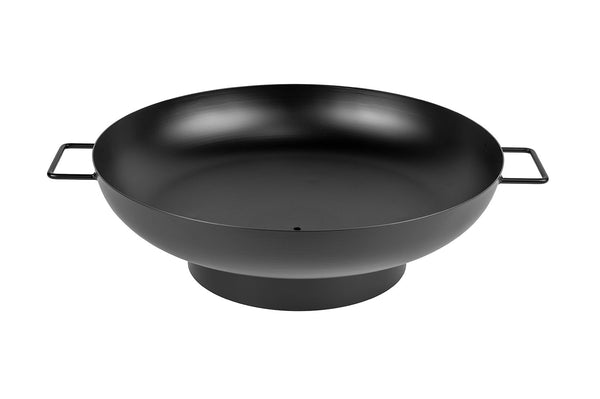 acquista Braciere a Legna Ø55x17 cm Elegante con Manici in Acciaio Nero Alta Temperatura