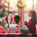 Mongolfiera Natalizia di Babbo Natale Decorazione Addobbo 2 Assortimenti 40x97 cm