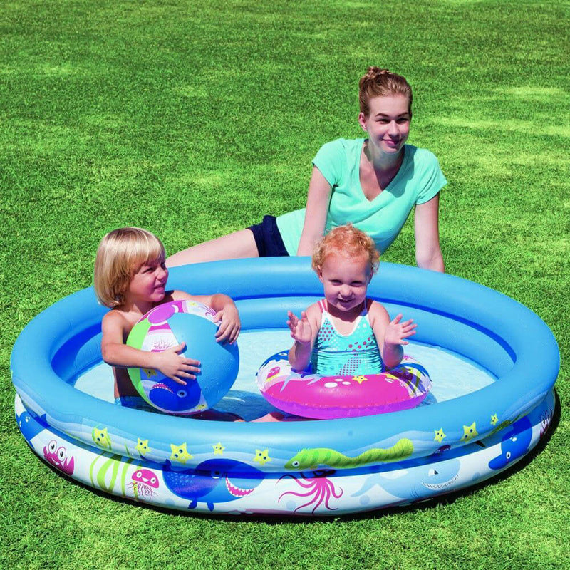 Piscina Gonfiabile 2 Anelli per Bambini Ø147x25 cm in Vinile Bestway 51120