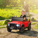 Macchina Elettrica per Bambini Licenza Ufficiale Land Rover Defender 12V con Telecomando Rosso  