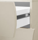 Mobile Multiuso 2 Ante 4 Cassetti Onda 124x40x81 cm Finitura in Melamina Cachemire 