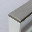 Salotto Angolare Surabaya con Cuscini in Alluminio Bianco