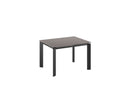 Tavolo Allungabile Frame 80x120-170x75 cm Top in Ceramica Marmo Grigio Opaco