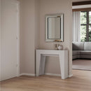 Consolle Allungabile 90x25/181 cm Pannelli in Nobilitato Narrow Bianco Frassino