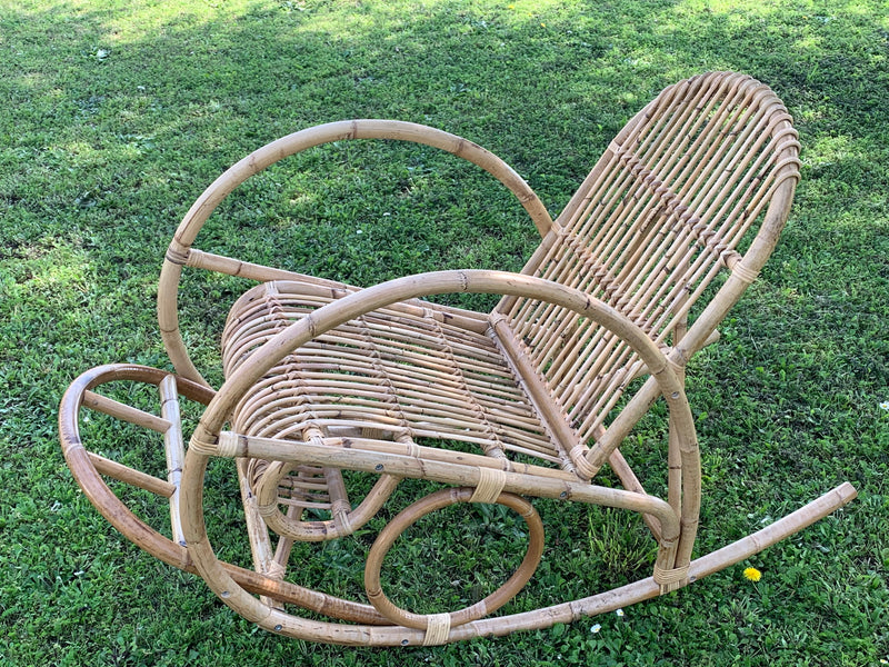 Sedia a Dondolo in Canna Mandola Morel