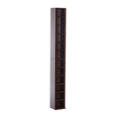 Libreria Mobiletto Colonna da Parete con Mensole in Legno Marrone 21x20x175 cm 