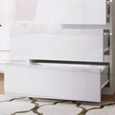 Cassettiera 5 Cassetti Antiribaltamento 55x33x100 cm Bianco Lucido  