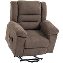 Poltrona Elettrica Alzapersona Reclinabile 150° 110x93x101 cm Massaggiante a 8 Punti e Riscaldata in Ciniglia Marrone      