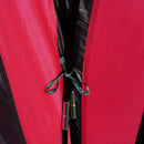 Tenda da Spiaggia Campeggio Protezione Raggi UV Nera e Rossa 3.3x3.3x2.55 cm 