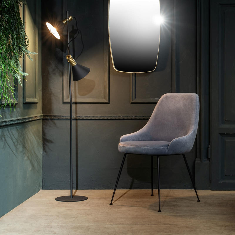 Sedia 48,5x49,5xH80 cm in Microfibra Nandy Avio