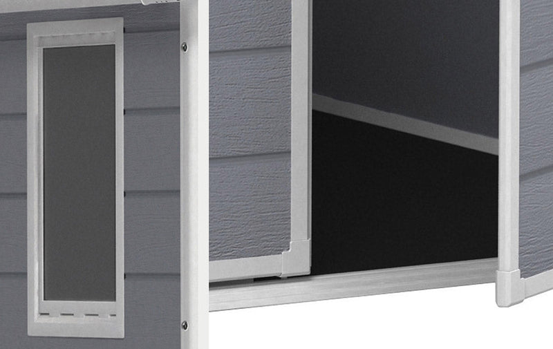 Casetta da Giardino Porta Attrezzi 183,5x111x200,5 cmin Resina Effetto Legno Keter Manor Pent 6x4 Grigia