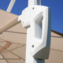 Ombrellone Decentrato da Giardino 2x3m in Alluminio Panna