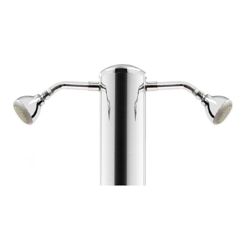 Doccia da Giardino Doppia 2 Rubinetti e Lavapiedi ATI Docce MUL-2R Inox Anodizzato