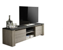 Mobile TV Top in Pietra 2 Porte 2 Nicchie 56x181x51cm TFT  Elba Quercia e Pietra Scura