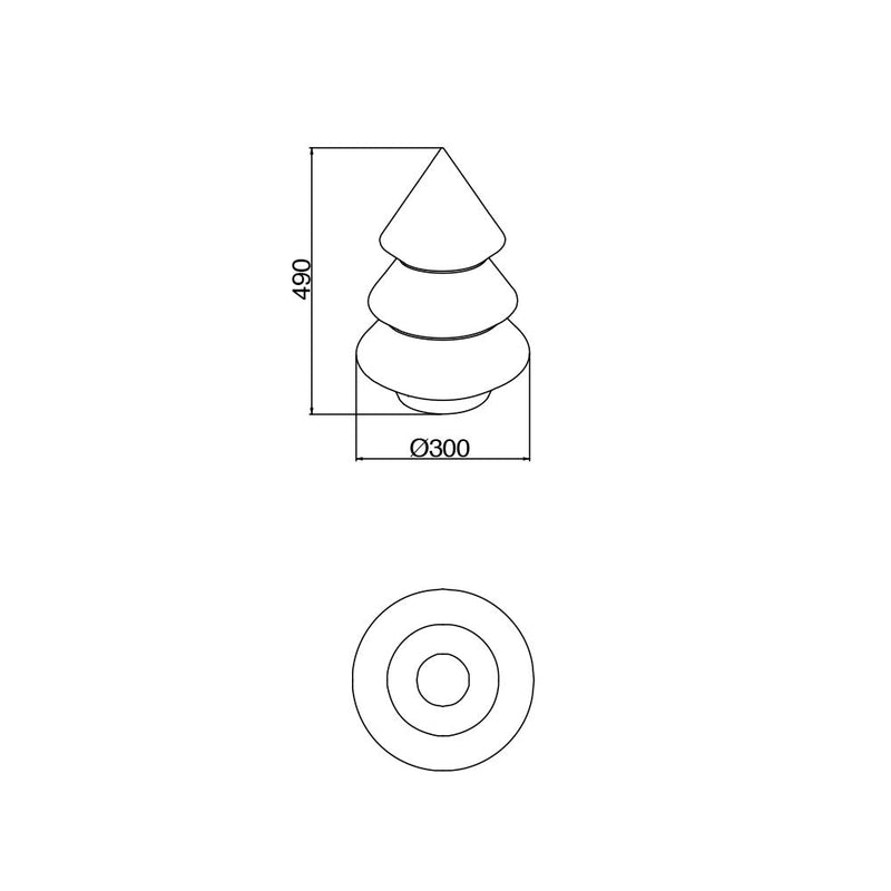 Lampada Albero di Natale da Terra Interno\/Esterno H49cm Arkema P100 Vari Colori