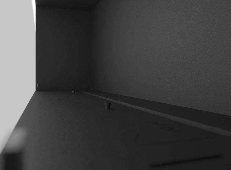 Camino a Bioetanolo da Incasso 124,4x59,4x30 cm Inside 1200 Slim Nero con Vetro