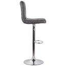 Set 2 Sgabelli 44x38x63/82 cm in Ecopelle con Base Cromata Grigio