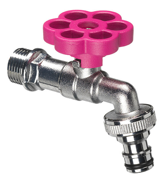 acquista Rubinetto a Sfera per Fontana da Giardino con Fiore Colorato Belfer RUB/029 Ciclamino